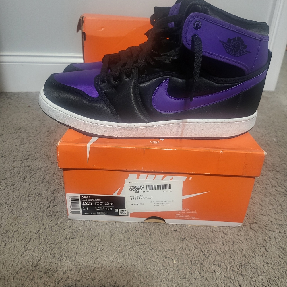 Nike AJKO1 1's Black and Purple High-Top Sneakers